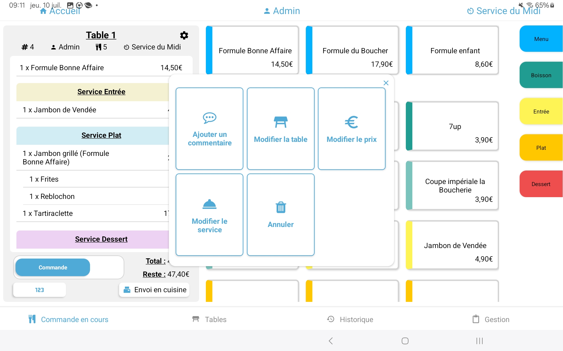 Interface de commande avancée UPOS Evo