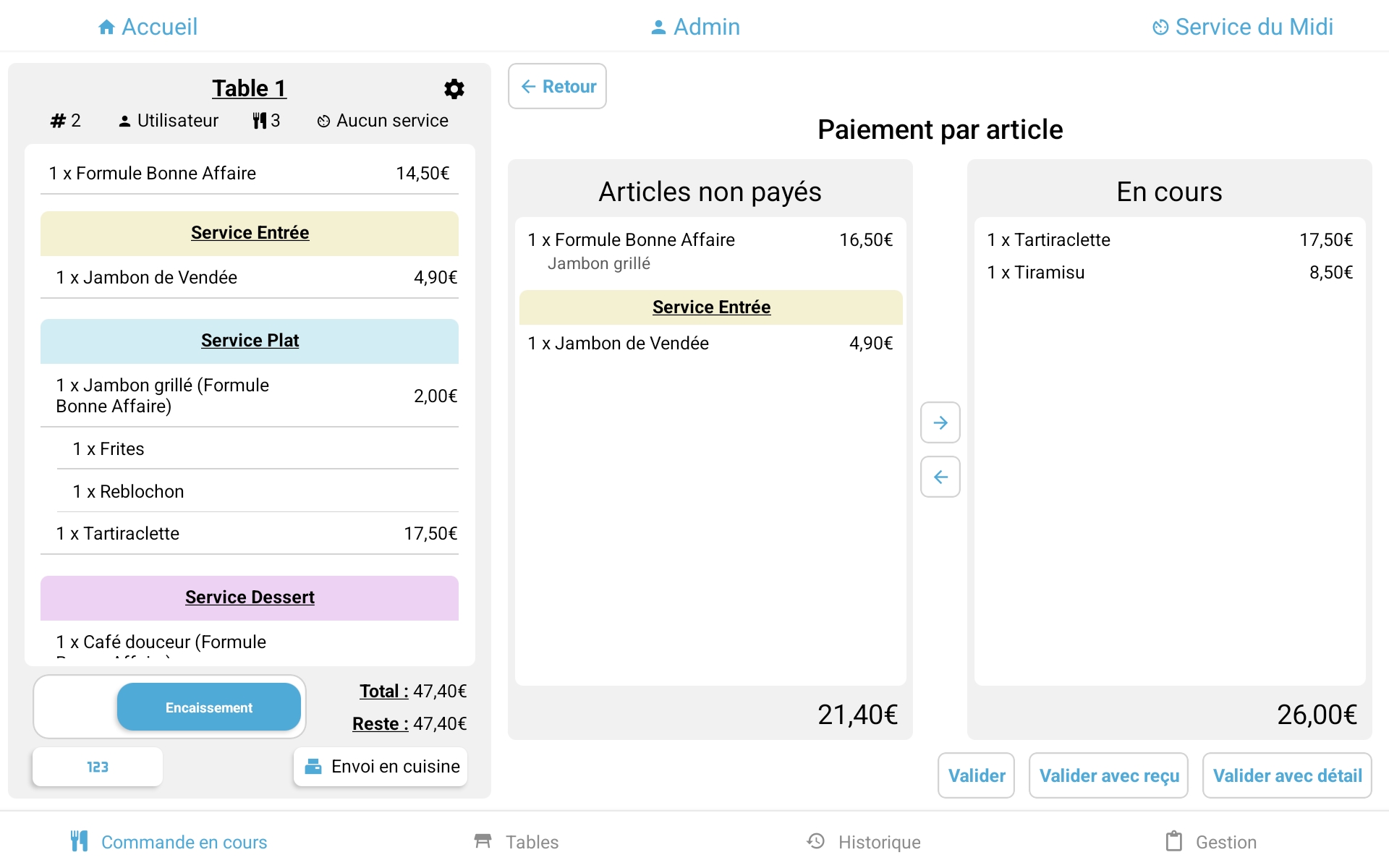 Interface de paiement UPOS Evo